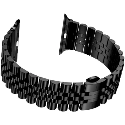 New Style Stainless Steel Watch Strap for Apple Watch Ultra 4 3 2 1 49mm / Series 12 11 10 46mm  / 9 8 7 45mm / SE3 SE2 SE 6 5 4 44mm / 3 2 1 42mm - Black