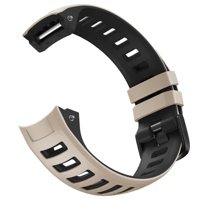 Silicone Watch Band for Garmin Instinct  /  Esports  /  Solar  /  Tide  /  Tactical Dual Color Smartwatch Replacement Strap - White  /  Black