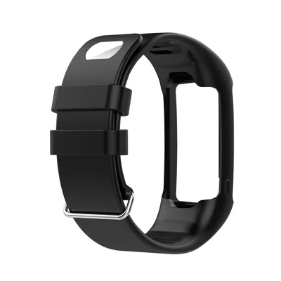 Soft Silicone Watch Band Replacement for POLAR A360 A370 Smart Watch - Black