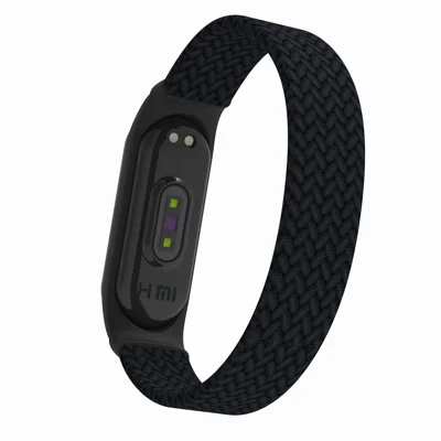 Elastisches Nylon-Uhrenarmband Ersatz-Uhrenarmband (Größe: L) für Xiaomi Mi Band 3/4/5 - Schwarz