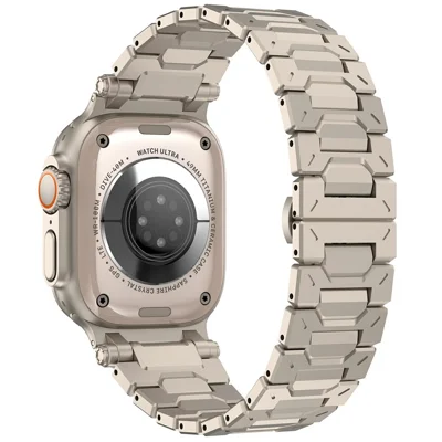 Bulk Purchasing Strap for Apple Watch Ultra 4 3 2 1 49mm / Series 12 11 10 46mm / 9 8 7 45mm / SE3 SE2 SE 6 5 4 44mm / 3 2 1 42mm Stainless Steel Band - Titanium