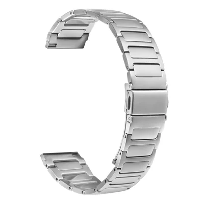 For Huawei Watch Buds Silver Watch Band Stainless Steel Metal Watch Strap 