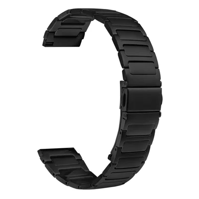 For Huawei Watch GT 3 46mm Metal Watch Band Adjustable Watch Strap - Black