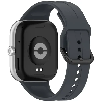 Silicone Strap for Xiaomi Smart Band 10 Pro / 9 Pro / 8 Pro / Redmi Watch 6 / 5 / 5 eSIM / 4 Black Buckle Watchband - Dark Grey