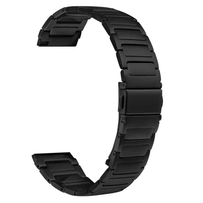 For Yamay SW022 Metal Watch Band Stainless Steel Adjustable Watch Strap - Black