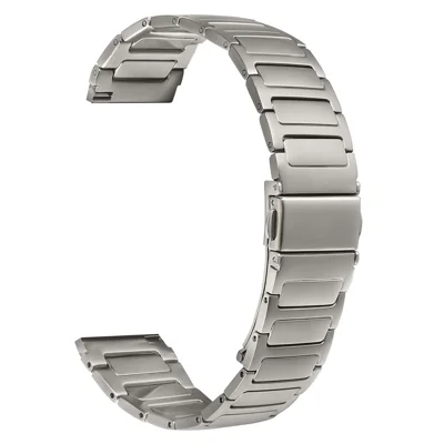 For Garmin Vivoactive 4 Watch Band Adjustable Titanium Color Stainless Steel Metal Watch Strap
