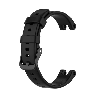 Bracelet de montre de remplacement en silicone de couleur unie avec outils pour Garmin Lily - Noir