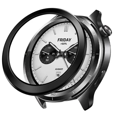 For Xiaomi Watch S4 / S3 PC Watch Bezel Slim Design Smartwatch Ring Frame - Black