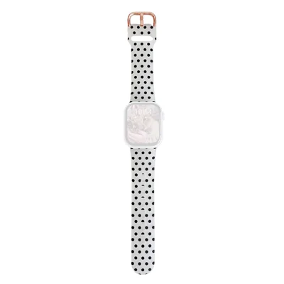 Watch Band for Apple Watch Ultra 4 3 2 1 49mm / Series 12 11 10 46mm / 9 8 7 45mm / SE3 SE2 SE 6 5 4 44mm / 3 2 1 42mm Pattern Printed Clear Silicone Strap - Dots