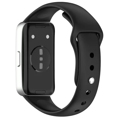 For Huawei Band 10 / 10 NFC / 9 / 9 NFC / 8 / 8 NFC Silicone Wristband Replacement Strap Sports Fitness Tracker Band - Black