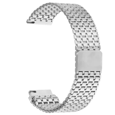 For Huawei Watch 3 Pro  /  Watch 3 Runner Bands Replacement Stainless Steel Magnetic Clasp Silver Watch Strap