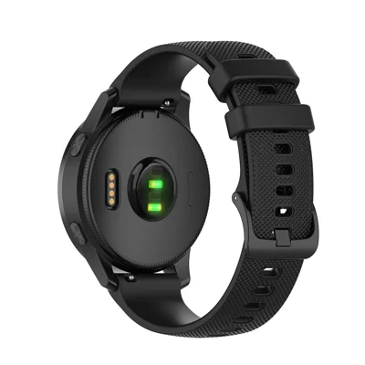 Solid Color Watchband Adjustable Smart Watch Strap 22mm for Garmin Forerunner 570 47mm / Venu 3 / 2 / Vivoactive 4 / Forerunner 265 - Black
