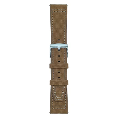 For Samsung Galaxy Watch7 44mm / 40mm Watch Band 20mm Adjustable Leather Wrist Strap - Dark Brown