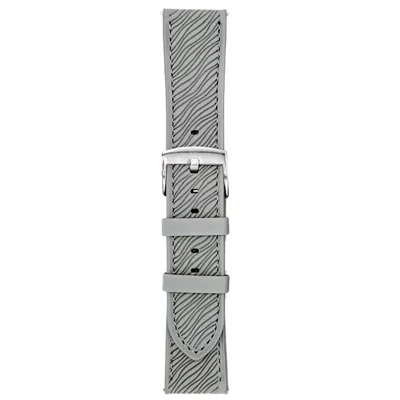 For Huawei Watch GT 5 46mm Watch Band 22mm Quick Release Buckle Dragon Scale Texture Leather Strap - Light Grey