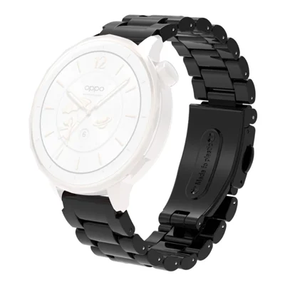 For Samsung Galaxy Watch7 44mm  /  40mm Watch Band 20mm Plastic Three-Bead Wrist Strap - Black