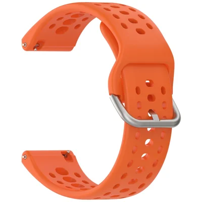 For Huami Amazfit Bip 6 (A2435) Silicone Strap Multi Hole Design Smart Watch Band - Orange