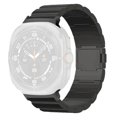 For Samsung Galaxy Watch Ultra2 47mm / Watch Ultra (2025) 47mm / Watch Ultra 47mm Replacement Strap with Magnetic Clasp Titanium Alloy Watch Band - Black