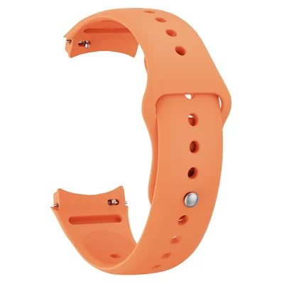 For Huawei Watch 5 42mm Smart Watch Band Reverse Buckle Silicone Wrist Strap - Orange
