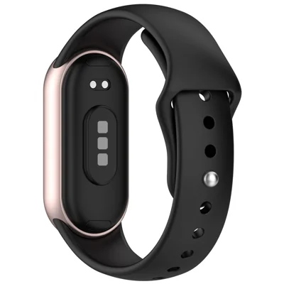 Watch Band for Xiaomi Smart Band 10 NFC / 10 / 9 NFC / 9 / 8 NFC / 8 Reverse Buckle Silicone Wrist Strap - Black