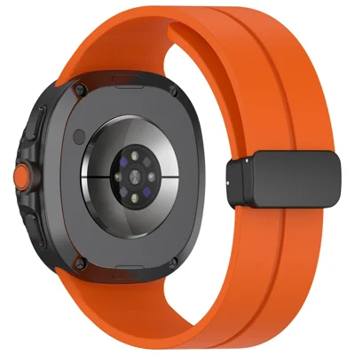 Replacement Strap for Samsung Galaxy Watch8 44mm / 40mm / Watch8 Classic 46mm Silicone Watch Band - Orange