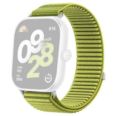 For Xiaomi Smart Band 10 Pro / 9 Pro / 8 Pro / Redmi Watch 6 / 5 / 4 Wrist Strap Magic Tape Nylon Woven Watch Band - Green