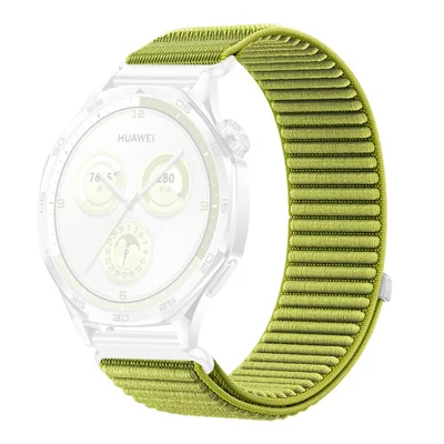 Quick-Release-18mm Wrist Strap for Huawei Watch GT 7 41mm / Watch GT 5 Pro 42mm / GT 5 41mm / GT 4 41mm Magic Tape Nylon Woven Watch Band - Green