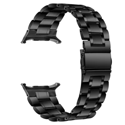 Watch Band for Samsung Galaxy Watch9 40mm / 44mm / Watch8 44mm / 40mm / Watch8 Classic 46mm Stainless Steel 5-Bead Wrist Strap - Black