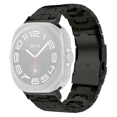 Watch Strap for Samsung Galaxy Watch9 40mm / 44mm / Watch8 44mm / 40mm / Watch8 Classic 46mm Titanium Alloy Wrist Band with Safety Buckle - Black