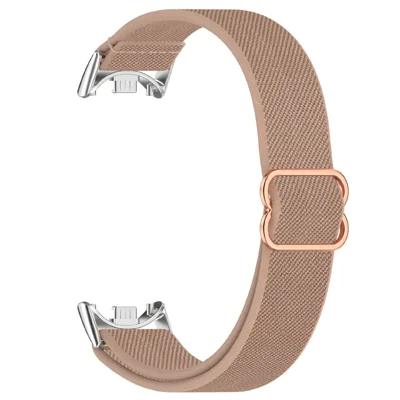 Watch Band for Xiaomi Smart Band 10 / 9 / 8 Elastic Woven Nylon Wrist Strap - Pink