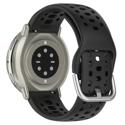 For Huami Amazfit Active 2 Square A2434 Replacement Watch Band 20mm Width Silicone Strap - Black