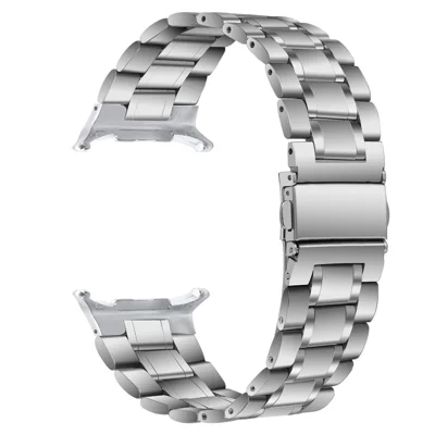 Silver Strap for Samsung Galaxy Watch Ultra2 47mm / Watch Ultra (2025) 47mm / Watch Ultra 47mm Stainless Steel Five-Link Integrated Watch Band with Butterfly Clasp