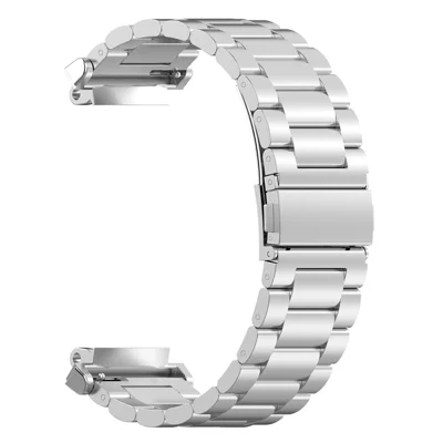 Watch Band for Huami Amazfit T-Rex 2 Titanium Alloy 3-Bead Wrist Strap - Silver