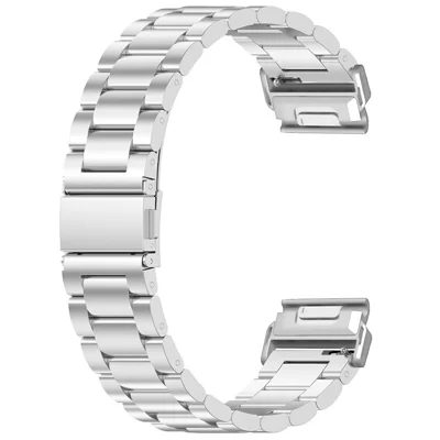 Watch Band for Garmin Fenix 8 43mm / Descent MK3 Titanium Alloy 3-Bead Wrist Strap, 20mm - Silver