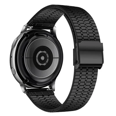 For Huawei Watch GT 5 46mm / Samsung Galaxy Watch3 45mm Band 22mm 7-Bead Stainless Steel Watch Strap - Black