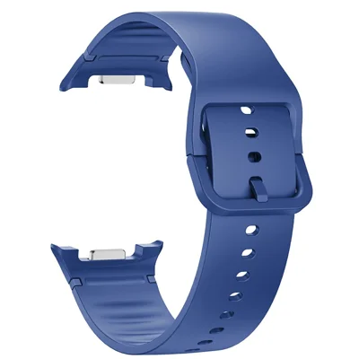20mm Silicone Watch Band for Samsung Galaxy Watch9 40mm / 44mm / Watch8 44mm / 40mm / Watch8 Classic 46mm Flat Texture Strap, Size S - Sapphire