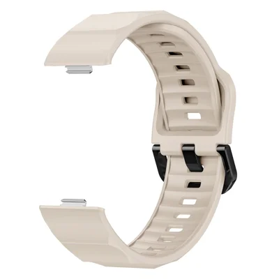 Silicone Strap for Huawei Watch Fit 4 Pro / Fit 4 / Fit 3 Wave Design Replacement Watch Band - Starlight