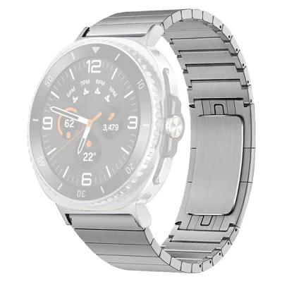 For Samsung Galaxy Watch Ultra 47mm / Ultra (2025) 47mm Watch Band Titanium Alloy 1-Bead Wrist Strap - Silver