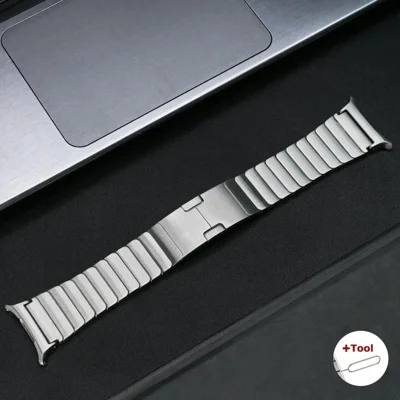 For Samsung Galaxy Watch Ultra 47mm / Ultra (2025) 47mm Watch Band Stainless Steel 1-Bead Wrist Band - Silver