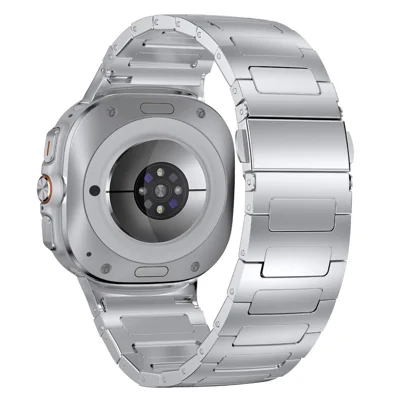 For Samsung Galaxy Watch Ultra (2025) 47 mm / Watch Ultra 47 mm Udskiftningssnor H-Link Stainless Steel Urband - Sølv