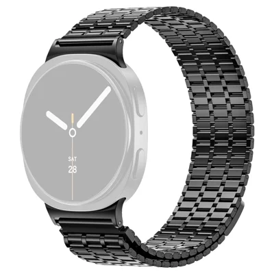 Magnetic Strap for Samsung Galaxy Watch9 40mm / 44mm /  Watch8 44mm  /  40mm  /  Classic 46mm Stainless Steel 7 Beads Watch Band, Black