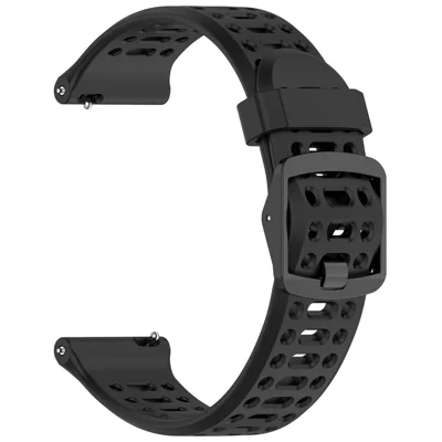 Watch Band for Oppo Watch 4 Pro / OnePlus Watch 2 / 2R / 3 43mm Quick Release Breathable Silicone Strap - Black