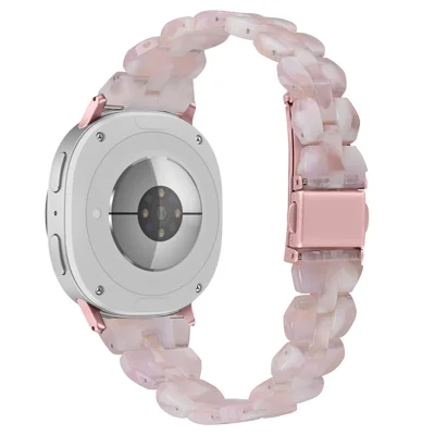 For Samsung Galaxy Watch Ultra2 47mm / Watch Ultra (2025) 47mm / Watch Ultra 47mm Watch Band Rhombus Resin Acrylic Waterproof Wrist Strap - Pink White Mix