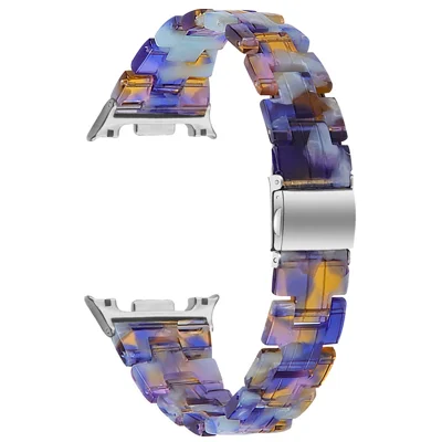 For Samsung Galaxy Watch Ultra2 47mm / Watch Ultra (2025) 47mm / Watch Ultra 47mm Watch Strap Acrylic Resin Waterproof Slim Wrist Band - Blue Ocean