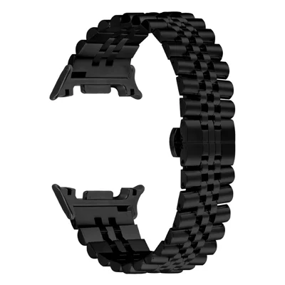 Watch Band For Samsung Galaxy Watch9 40mm / 44mm /  Watch8 Classic 46mm  /  Watch8 44mm  /  40mm Stainless Steel Five-Bead Electroplated Strap - Black