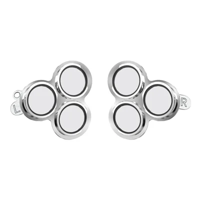 1 Pair For Meta Quest 3S Lens Protector Tempered Glass Alloy Anti-Explosion VR Headset Lens Film - Silver