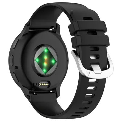 For Garmin Venu 4 41mm Watch Band 18mm Silicone Strap with Steel Buckle - Black