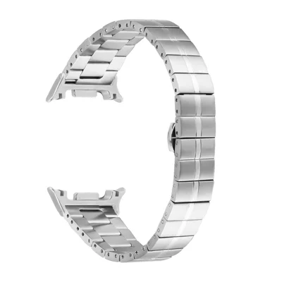 Watch Band For Samsung Galaxy Watch9 40mm / 44mm /  Watch8 40mm 44mm / Watch8 Classic 46mm , Stainless Steel 1-Bead Slim Fit Strap - Silver