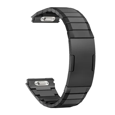 For Huawei Watch GT 6 Pro 46mm Quick Release Strap Bamboo Joint Design Titanium Alloy Watch Band - Black