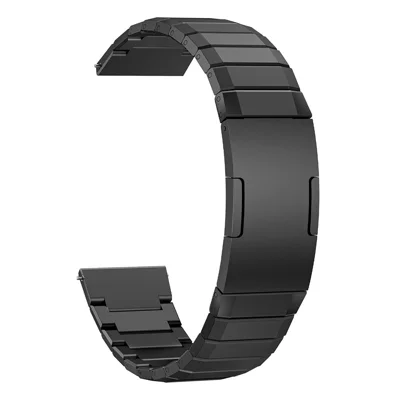 22mm Titanium Alloy Watch Band For Huawei Watch GT 6 46mm Bamboo Joint Design Folding Clasp Replacement Strap - Black