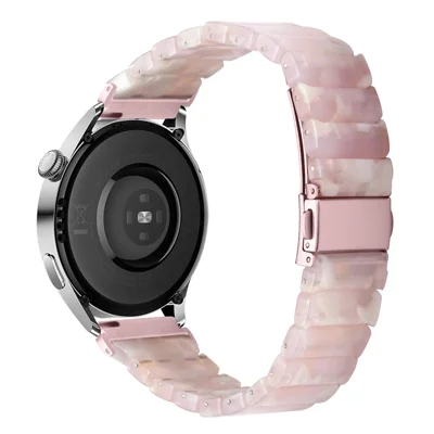 Armband für Xiaomi Redmi Watch 5 Active / Watch 5 Lite / Watch S4, 1-Perlen-Acrylharz-Wasserdichtes Armband - Rosa Braun / Rosa Schnalle